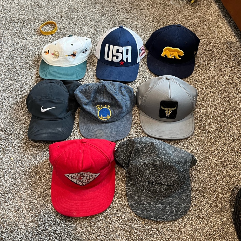 The North Face, Columbia, Under Amour, Nike, Vintage etc hat bundle